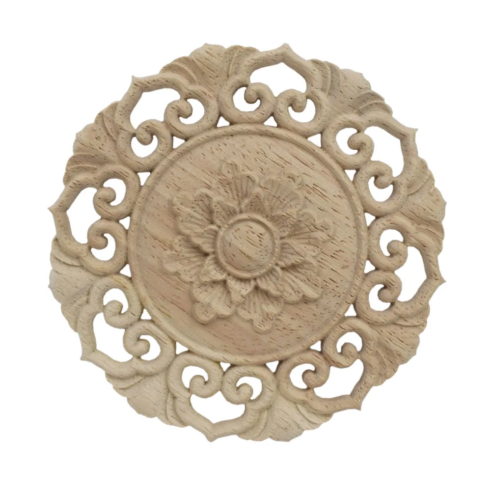 5PCS 12CM Carved Flower Carving Round Wood Appliques for Furniture Cabinet Unpainted Wooden Mouldings Decal Decorative Figurine
5PCS 12CM Carved Flower Carving Round Wood Appliques for Furniture Cabinet Unpainted Wooden Mouldings Decal Decorative Figurine