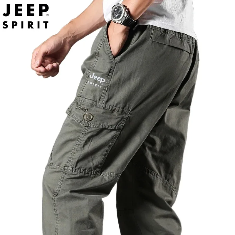 JEEP SPIRIT Outdoor Sports Men's Pants 100% Cotton Straight Leg Spring/Summer Work Pants Multi-pocket Loose Plus Size
JEEP SPIRIT Outdoor Sports Men's Pants 100% Cotton Straight Leg Spring/Summer Work Pants Multi-pocket Loose Plus Size