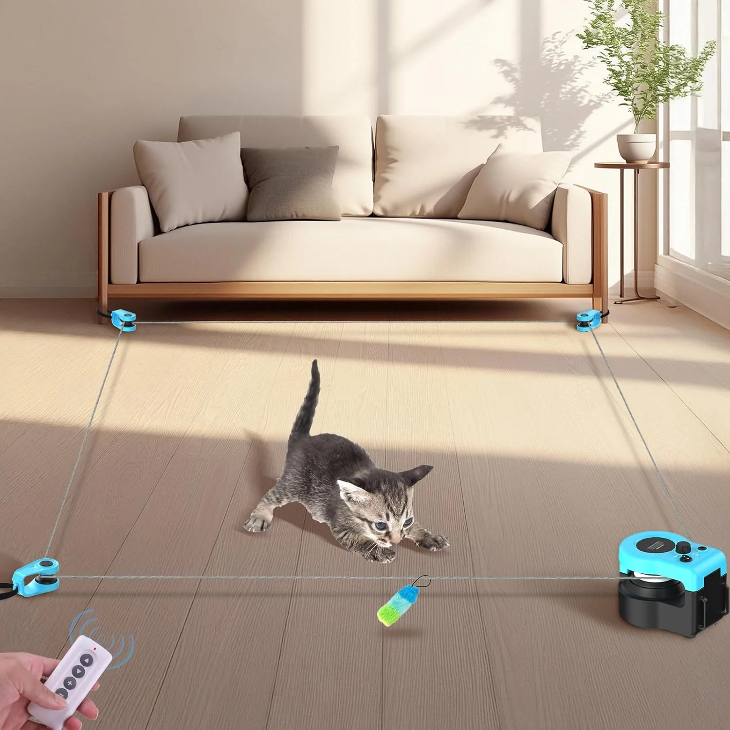 Interactive Cat Toy for Indoor - Automatic Cat Treadmill with Remote Control, 3 Speeds, Indoor Chase Hunting Feather Toys
Interactive Cat Toy for Indoor - Automatic Cat Treadmill with Remote Control, 3 Speeds, Indoor Chase Hunting Feather Toys