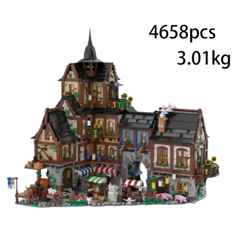 Spot MOC-134085 medieval wilderness port hanging mountain building blocks set island castle series house brick toy birthday gift
Spot MOC-134085 medieval wilderness port hanging mountain building blocks set island castle series house brick toy birthday gift