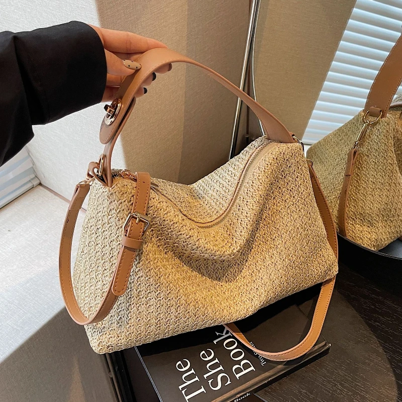 New Fashion Shoulder Underarm Bags for Women Hand Woven Straw Crossbody Bag Casual Tote Beach Bag for Outdoor Vacation
New Fashion Shoulder Underarm Bags for Women Hand Woven Straw Crossbody Bag Casual Tote Beach Bag for Outdoor Vacation