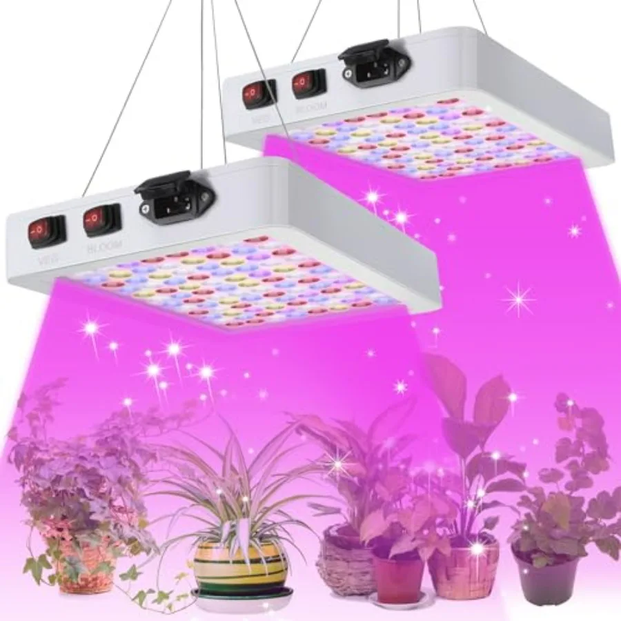 2 Pack 1000W LED Grow Light Full Spectrum with Veg and Bloom Buttons for Indoor Hydroponic Plant Flower Vegetable Seeding Growi
2 Pack 1000W LED Grow Light Full Spectrum with Veg and Bloom Buttons for Indoor Hydroponic Plant Flower Vegetable Seeding Growi