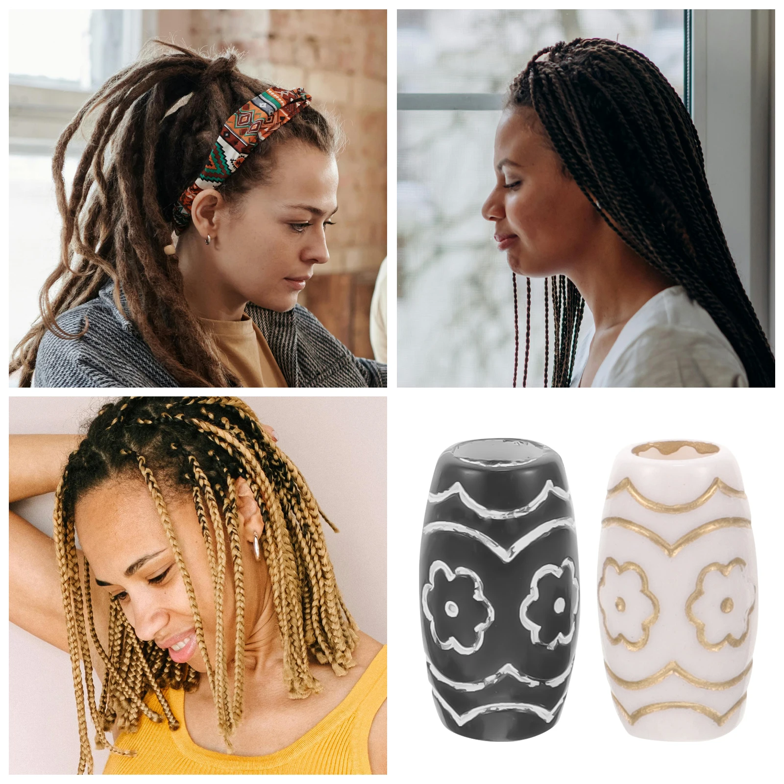 60pcs Hair Cuffs Braiding Beads Decorative Beads Hair Decoration Tube Accessories Plastic White Jewelry Tools
60pcs Hair Cuffs Braiding Beads Decorative Beads Hair Decoration Tube Accessories Plastic White Jewelry Tools