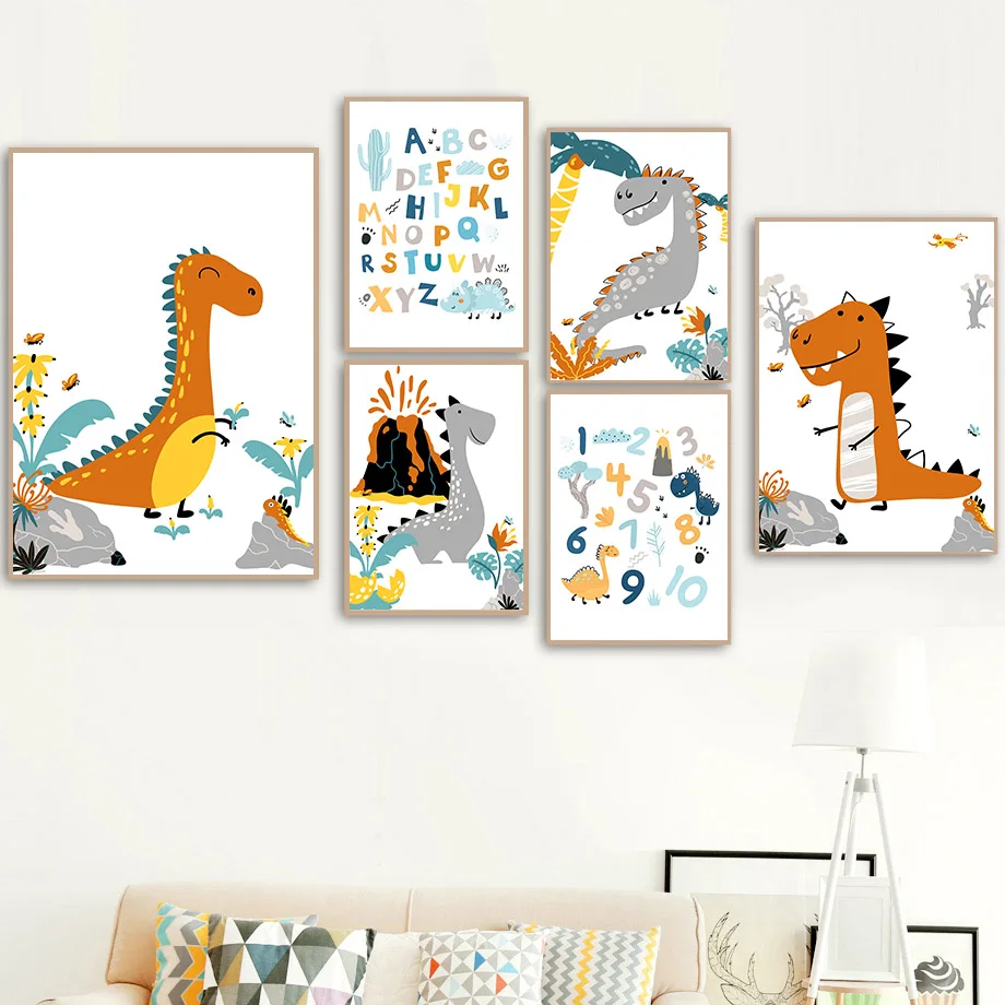 Cartoon Dinosaur Alphabet 123 Custom Name Wall Art Canvas Painting Nordic Posters And Prints Wall Pictures Baby Kids Room Decor
Cartoon Dinosaur Alphabet 123 Custom Name Wall Art Canvas Painting Nordic Posters And Prints Wall Pictures Baby Kids Room Decor