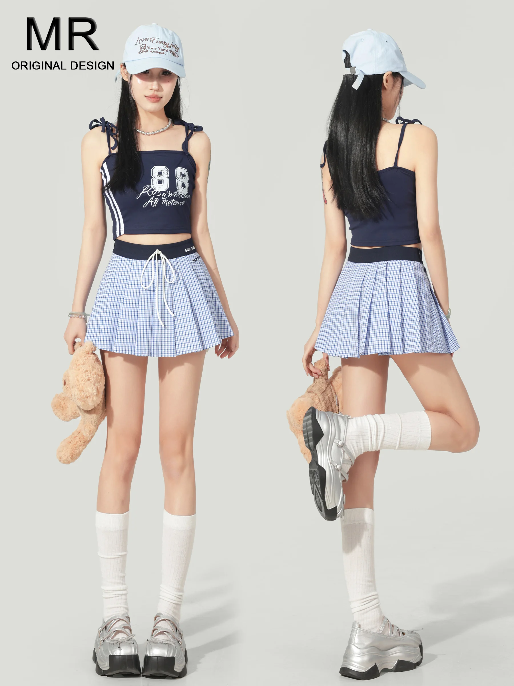 Blue Plaid High Waist A-Line Skirt Women's Summer New Style Anti-Light Checkered Skirts Female High Waist Pleated
Blue Plaid High Waist A-Line Skirt Women's Summer New Style Anti-Light Checkered Skirts Female High Waist Pleated