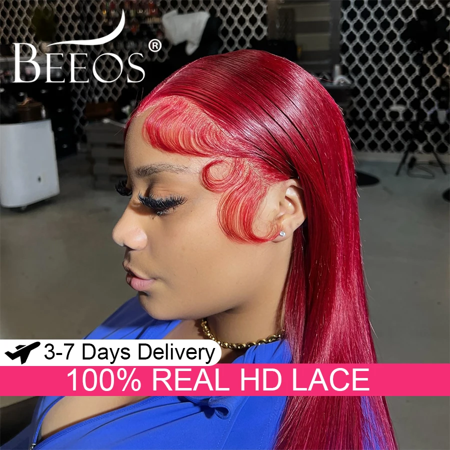 250% Pre Cut HD Lace Frontal Wigs Red Straight 13X6 HD Transparent Lace Front Human Hair Wigs Colored Invisible Brazilian Hair
250% Pre Cut HD Lace Frontal Wigs Red Straight 13X6 HD Transparent Lace Front Human Hair Wigs Colored Invisible Brazilian Hair