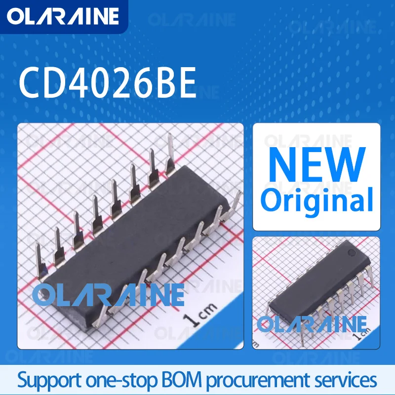 5/10/100Pcs CD4026BE PDIP-16 original 100% New ic chip Counter ICs RoHS 7 bit Voltage 18 V
5/10/100Pcs CD4026BE PDIP-16 original 100% New ic chip Counter ICs RoHS 7 bit Voltage 18 V