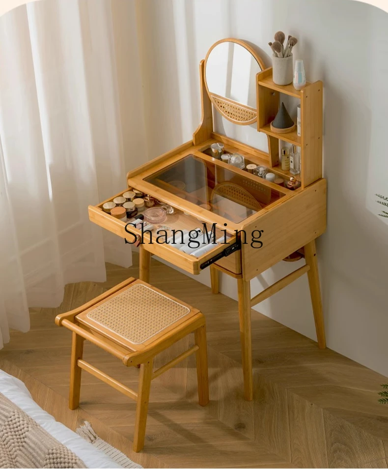 CL bedroom modern simple makeup table integrated makeup mirror small bedside storage cabinet with stool
CL bedroom modern simple makeup table integrated makeup mirror small bedside storage cabinet with stool