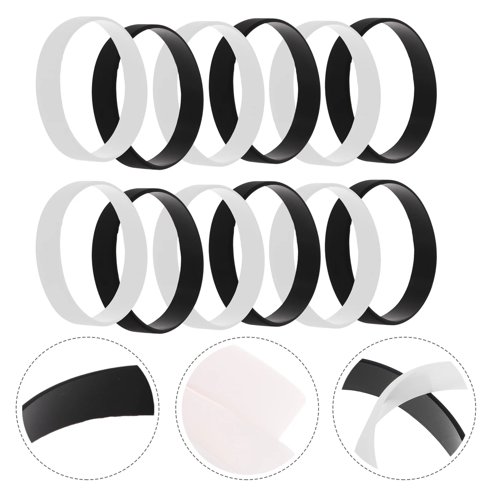 24pcs Silicone Bracelets 202x12x2mm Black White Elastic Wristbands Sports Decorative Bands Outdoor Child Friendly
24pcs Silicone Bracelets 202x12x2mm Black White Elastic Wristbands Sports Decorative Bands Outdoor Child Friendly