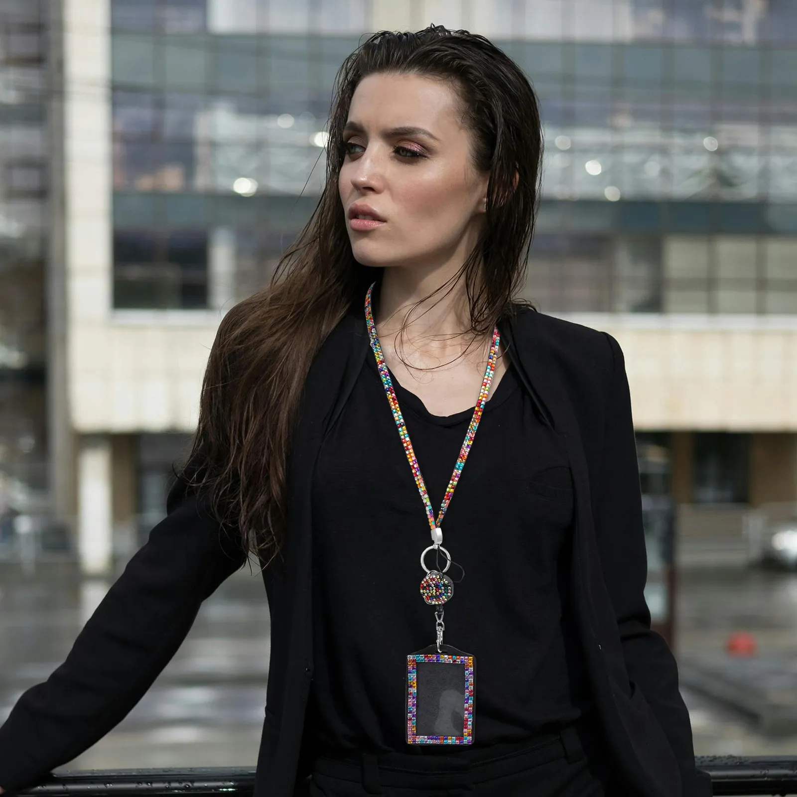 Rhinestone Lanyard with Id Holder Retractable Badge Reel Crystal Water Drill Badge Holder Stylish for Nurses Teachers Students
Rhinestone Lanyard with Id Holder Retractable Badge Reel Crystal Water Drill Badge Holder Stylish for Nurses Teachers Students