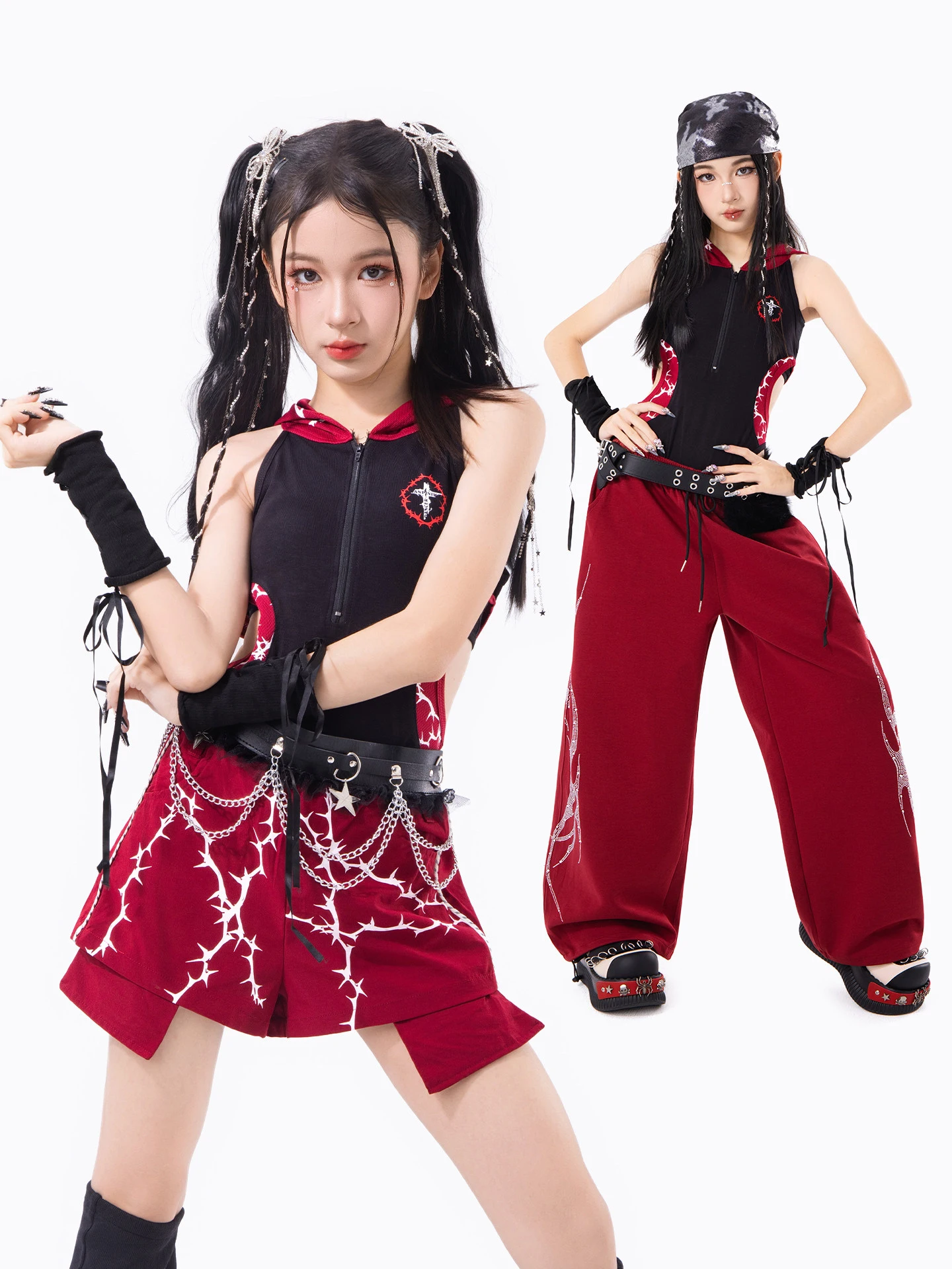 Children Jazz Dance Costumes For Girls Bodysuit Red Pants Kpop Outfits Kids Fashion Show Hip Hop Dance Rave Clothes DQS23392
Children Jazz Dance Costumes For Girls Bodysuit Red Pants Kpop Outfits Kids Fashion Show Hip Hop Dance Rave Clothes DQS23392