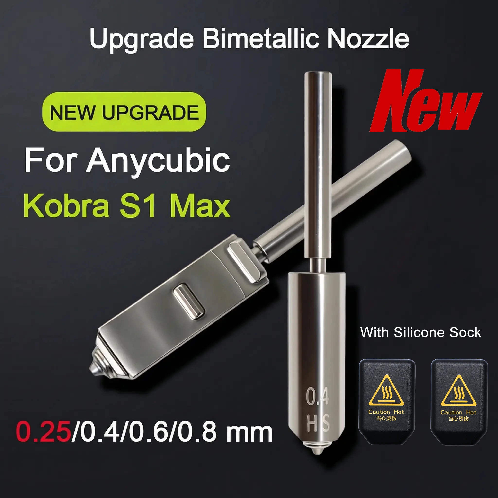upgrade Bimetallic Hotend For Anycubic S1 Max Nozzle Print Head Assembly 0.25/0.4/0.6/0.8mm for Anycubic Kobra S1 Max 3D printer
upgrade Bimetallic Hotend For Anycubic S1 Max Nozzle Print Head Assembly 0.25/0.4/0.6/0.8mm for Anycubic Kobra S1 Max 3D printer