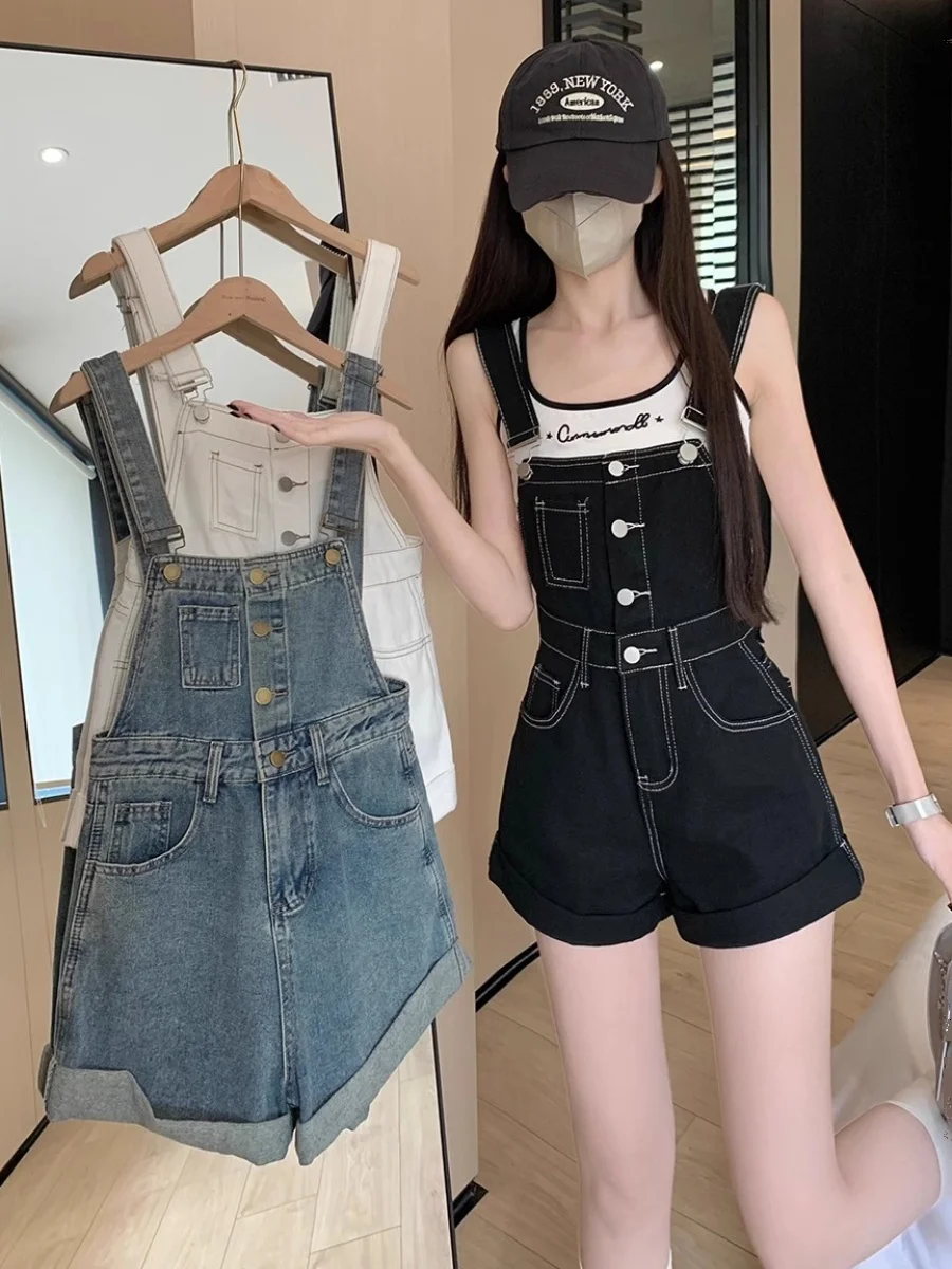 Rompers Women Solid Suspenders Denim Vacation Sweet Girls Cute Korean Style Overalls Femme Clothing Lovely Lady Fashion Wh19
Rompers Women Solid Suspenders Denim Vacation Sweet Girls Cute Korean Style Overalls Femme Clothing Lovely Lady Fashion Wh19