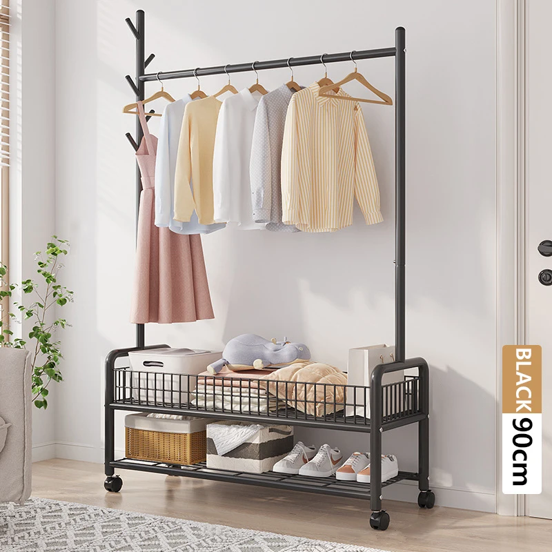 Movable Clothes Rack Floor Hanger Stand Storage Wardrobe Hat Stand Storage Box Bedroom Furniture perchero de pie Coat Rack
Movable Clothes Rack Floor Hanger Stand Storage Wardrobe Hat Stand Storage Box Bedroom Furniture perchero de pie Coat Rack