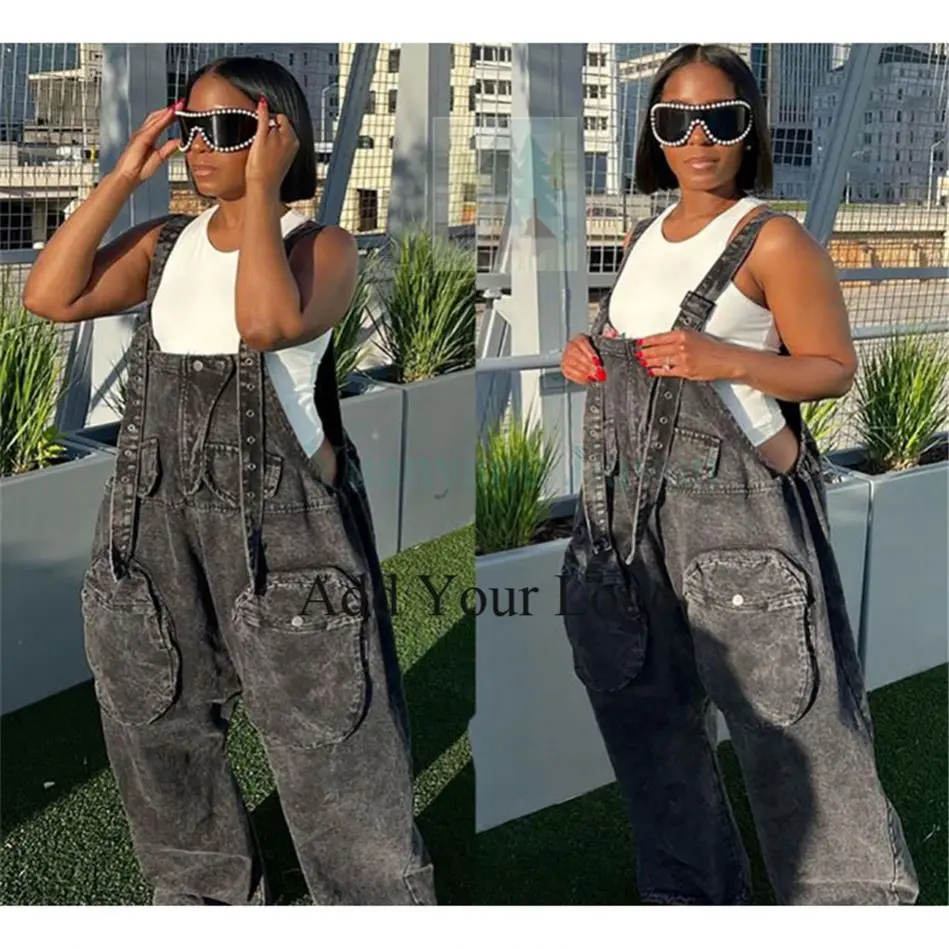 Latest Hot Selling Fashion Multifunctional Denim Jumpsuit Women Wide Leg Overalls Loose Suspenders Denim Jumpsuit Women
Latest Hot Selling Fashion Multifunctional Denim Jumpsuit Women Wide Leg Overalls Loose Suspenders Denim Jumpsuit Women