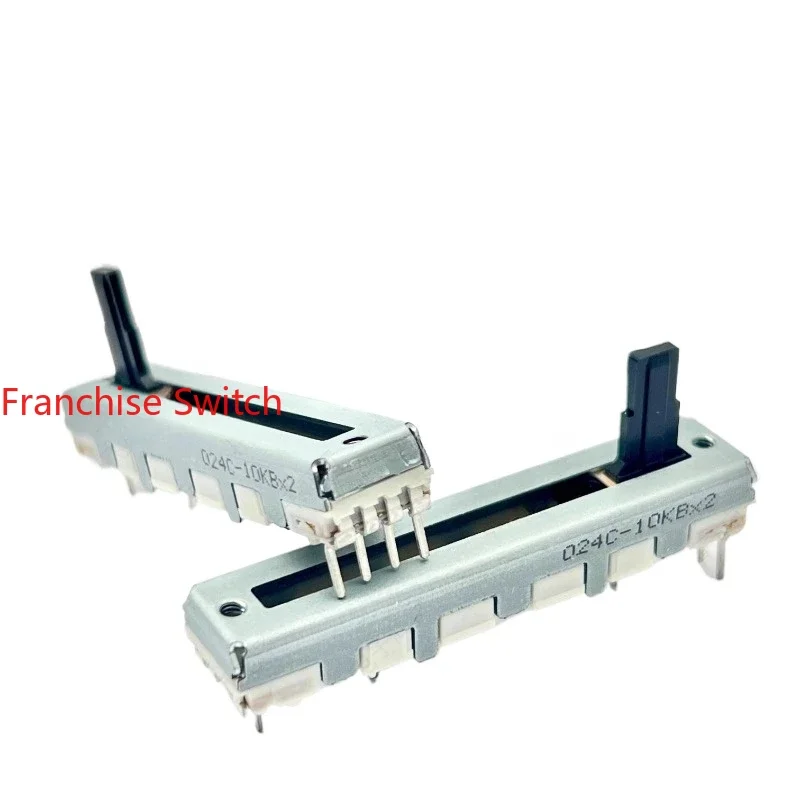 10PCS 4.5cm double straight slip potentiometer B10KX2 shaft length 10MM 
10PCS 4.5cm double straight slip potentiometer B10KX2 shaft length 10MM