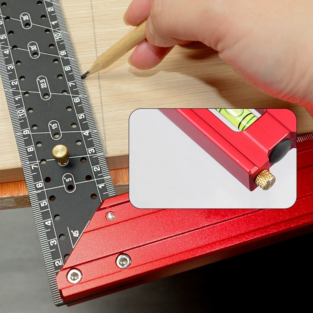 Portable Measuring Ruler Measuring Tool Woodworking Square L-Square Ruler Compact L-Shape Design Precision Layout Tool