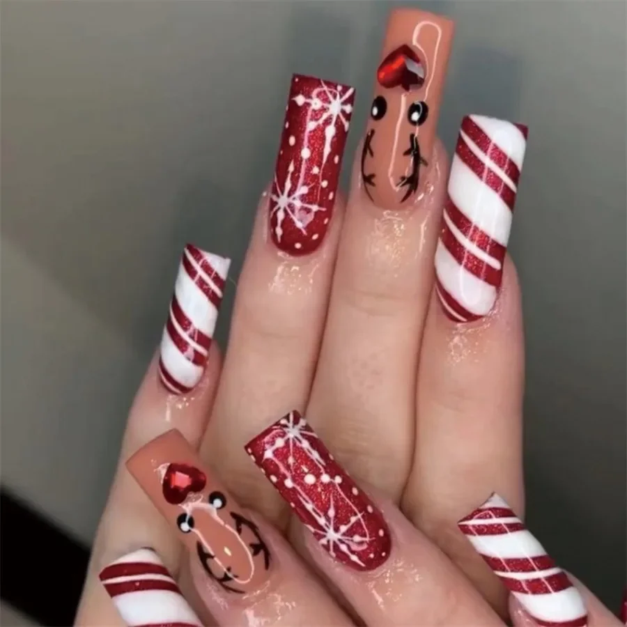 24pcs/set Long French Red Fake Nails Flat Christmas Fake Nail Artificial Acrylic Press on Nails Art TipsRemovable Nail Supplies
24pcs/set Long French Red Fake Nails Flat Christmas Fake Nail Artificial Acrylic Press on Nails Art TipsRemovable Nail Supplies