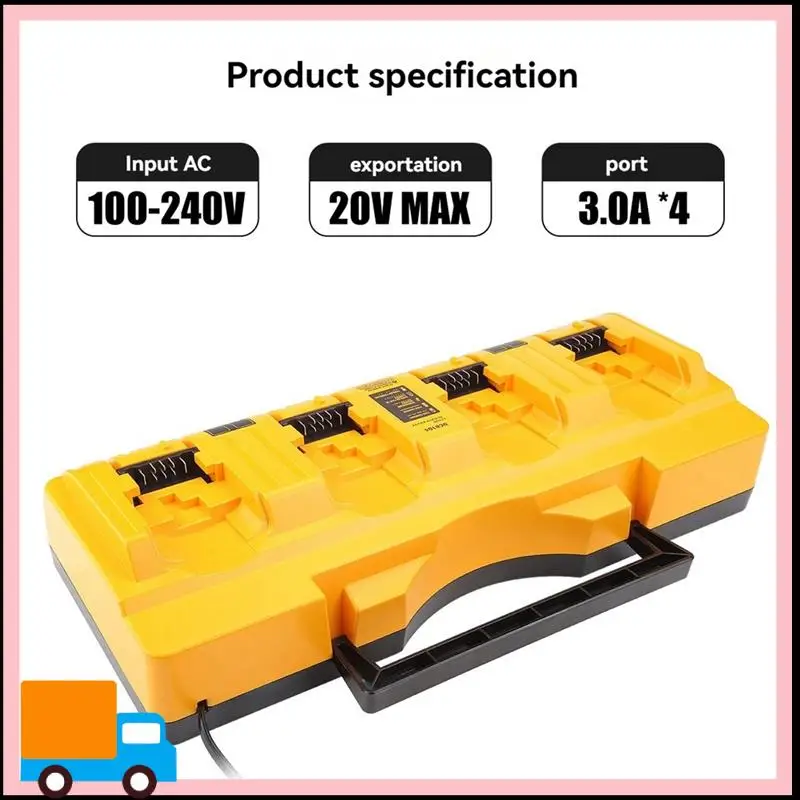 Professional Portable 4-Slot Charger DCB104 Replacement Charger For Dewalt 20V Compatible With Multiple Dewalt Batteries UK Plug
Professional Portable 4-Slot Charger DCB104 Replacement Charger For Dewalt 20V Compatible With Multiple Dewalt Batteries UK Plug