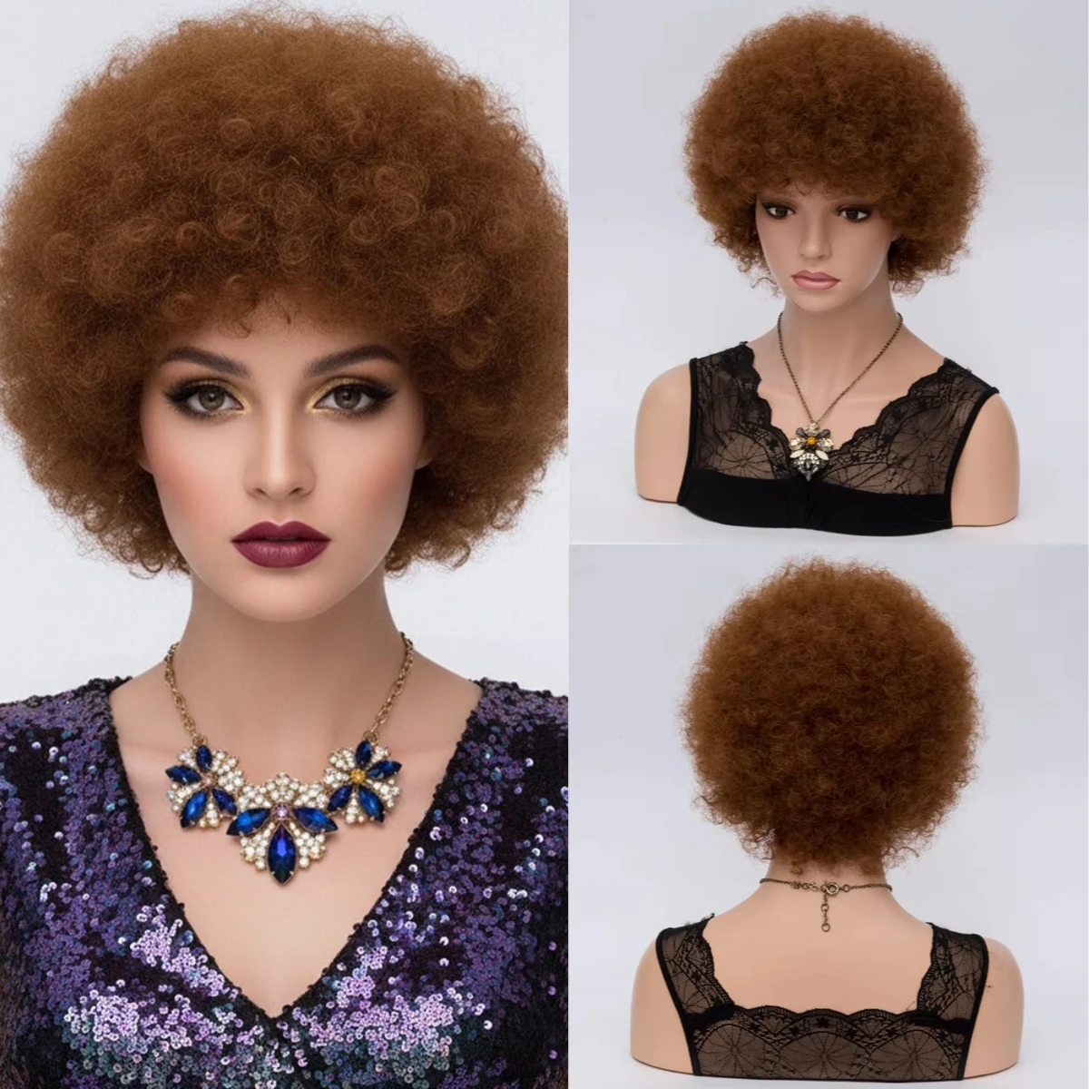 Short Pixie Wig Cut Synthetic Wig women Curly wigs kinky Brown Color For Daily Wear Cosplay Party Heat Resistant
Short Pixie Wig Cut Synthetic Wig women Curly wigs kinky Brown Color For Daily Wear Cosplay Party Heat Resistant