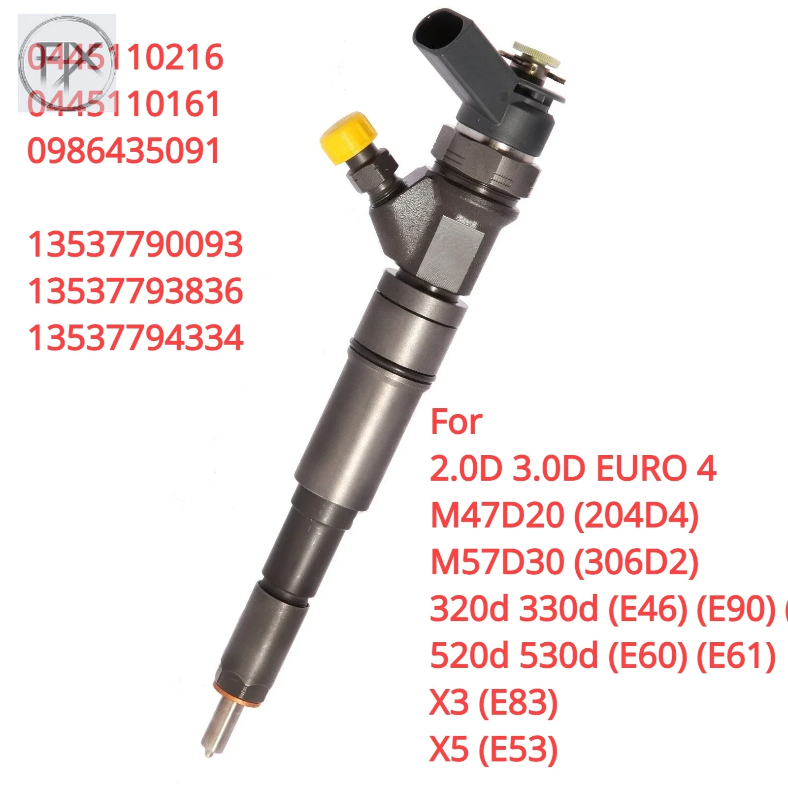 For BMW 320d 330d E46 E90 530d E60 X3 E83 X5 E53 2.0 3.0d 0445110216 13537793836 7790093 7794334 New Diesel Fuel Injector Nozzle
For BMW 320d 330d E46 E90 530d E60 X3 E83 X5 E53 2.0 3.0d 0445110216 13537793836 7790093 7794334 New Diesel Fuel Injector Nozzle