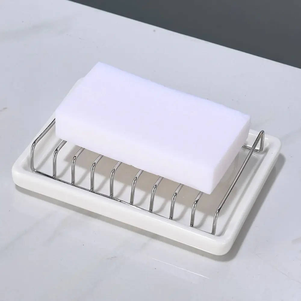 Multi-function Ceramic Soap Dish Ceramic Anti-corrosion Storage Dish Stainless Steel Non-standing Water Drain Holder Shower Room
Multi-function Ceramic Soap Dish Ceramic Anti-corrosion Storage Dish Stainless Steel Non-standing Water Drain Holder Shower Room
