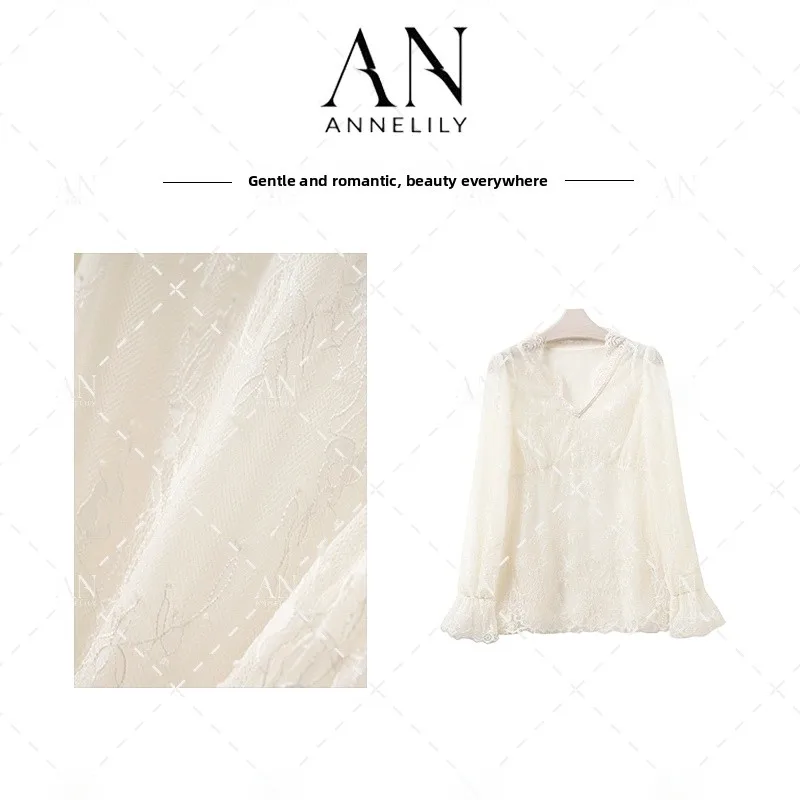 Annelily Pure Color Lace Base irt для женщин, повседневная свободная посадка, длинная све, круглая, дышащая, из полиэфирного волокна, осенняя новинка...
Annelily Pure Color Lace Base irt для женщин, повседневная свободная посадка, длинная све, круглая, дышащая, из полиэфирного волокна, осенняя новинка...