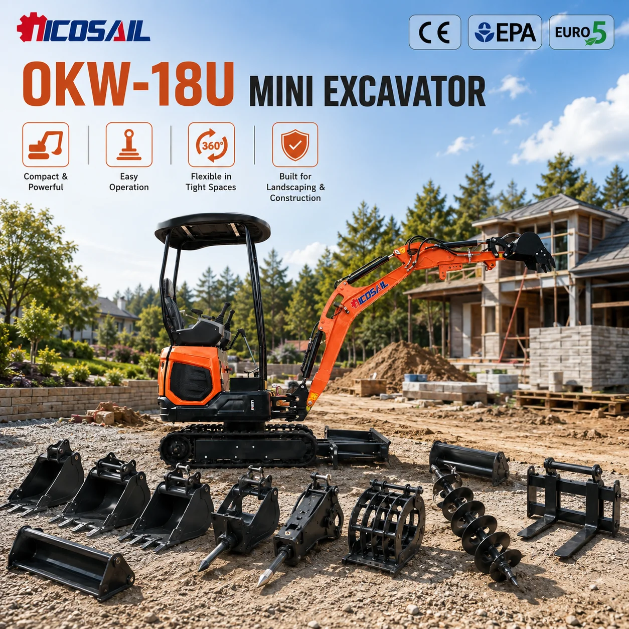 Custom CE Euro 5 1.8 Ton Mini Excavator Hydraulic Crawler Machine for Road Repair and Farm Construction
Custom CE Euro 5 1.8 Ton Mini Excavator Hydraulic Crawler Machine for Road Repair and Farm Construction