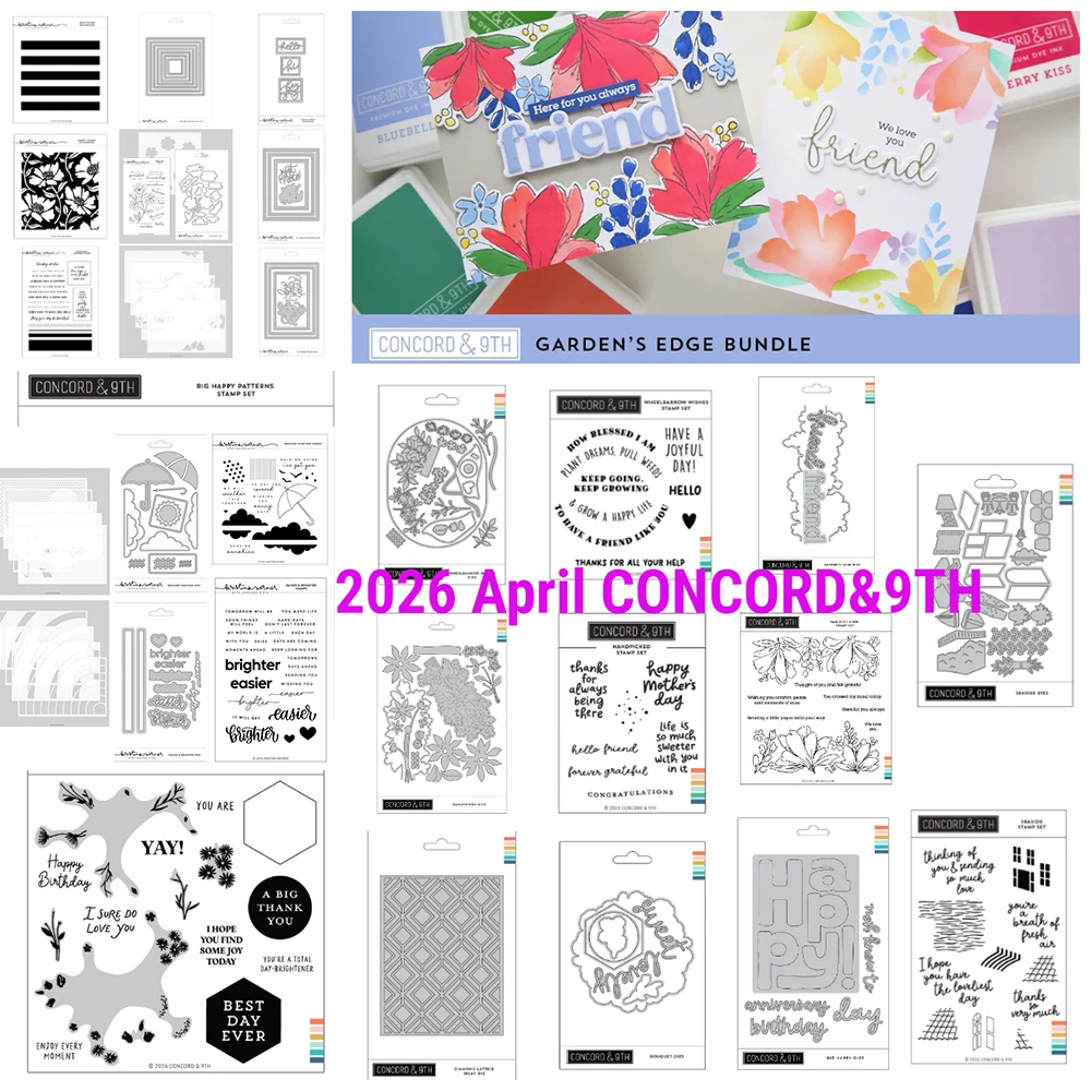 CONCORD&9TH Flower Field Spring Metal Cutting Dies and Stamps DIY Scrapbooking Card Stencil Paper Cards Handmade Embossing
CONCORD&9TH Flower Field Spring Metal Cutting Dies and Stamps DIY Scrapbooking Card Stencil Paper Cards Handmade Embossing
