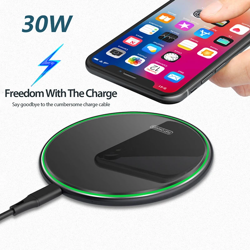 30W Wireless Charger USB Type-C Fast Charging Pad Quick Charge QC 3.0 For iPhone 15 14 13 12 11 XS XR X 8 Samsung S23 S22 S21
30W Wireless Charger USB Type-C Fast Charging Pad Quick Charge QC 3.0 For iPhone 15 14 13 12 11 XS XR X 8 Samsung S23 S22 S21