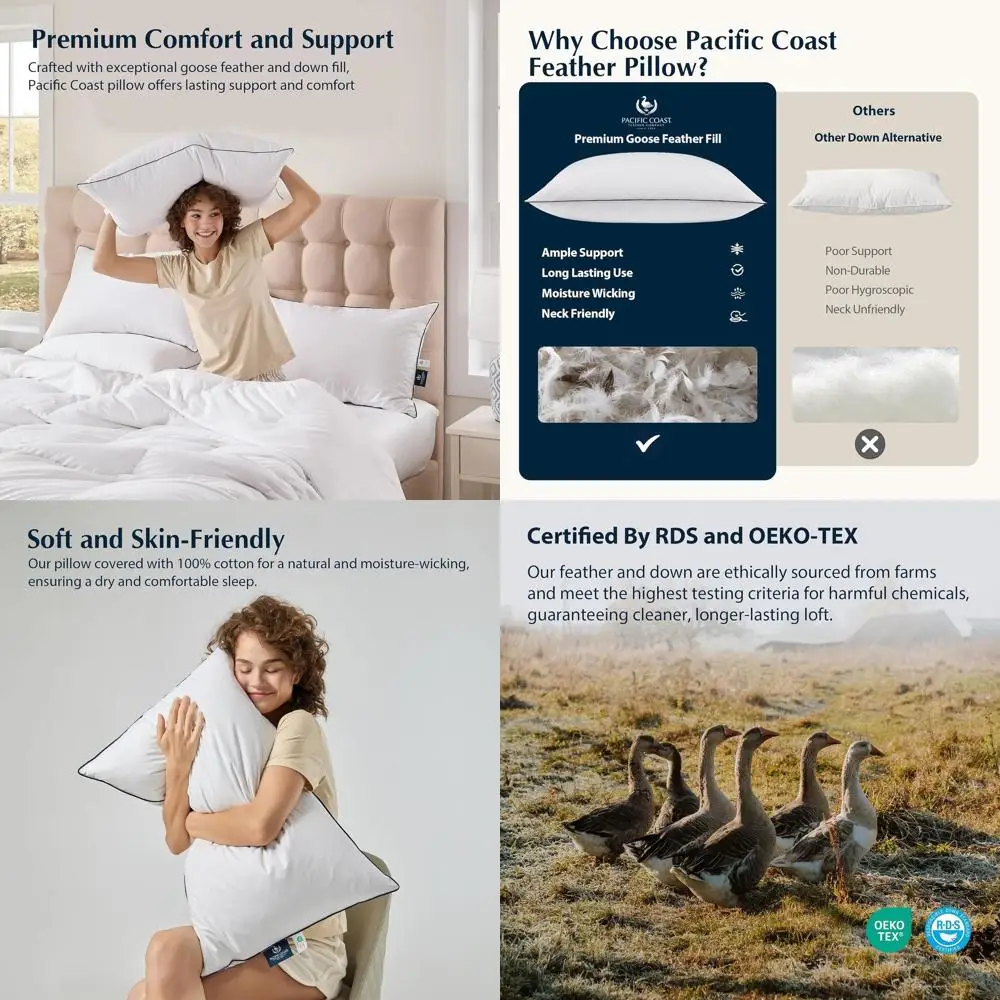 Подушка размера «Queen» класса люкс с наполнителем из гусиного пуха и чехлом из 100% хлопка, высокая плотность нитей, коллекция для отелей
Подушка размера «Queen» класса люкс с наполнителем из гусиного пуха и чехлом из 100% хлопка, высокая плотность нитей, коллекция для отелей