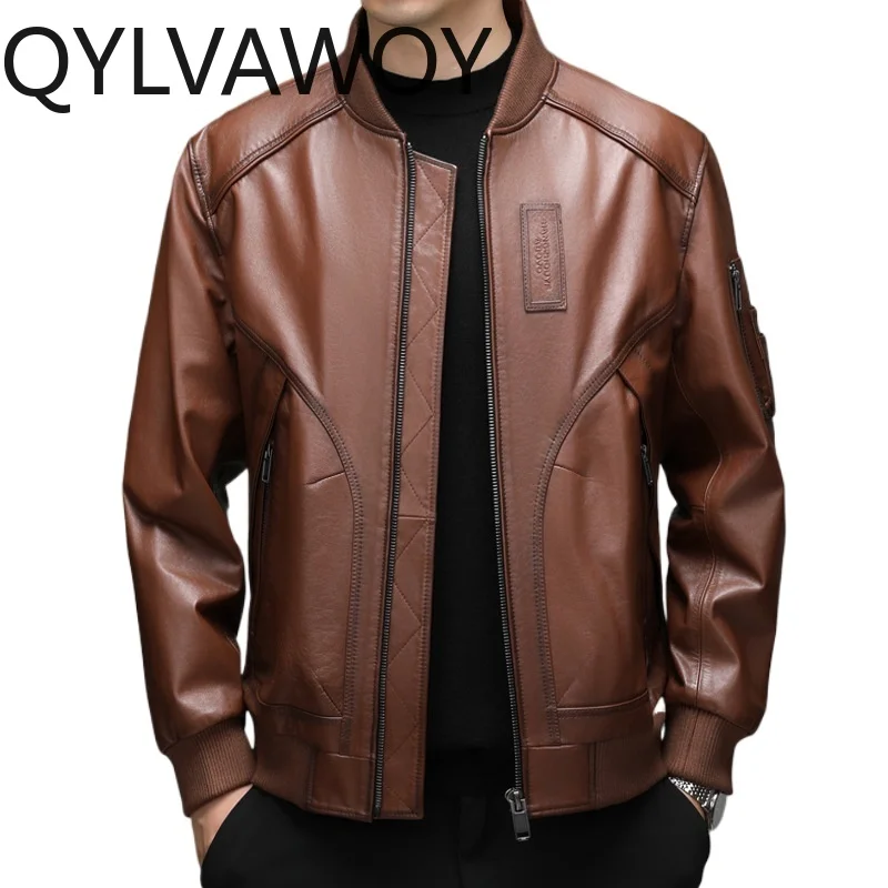 QYLVAWOY Real Cowhide Leather Jacket Man Autumn Winter Jackets Coat Motorcycle Jacket Stylish Lapel Jackets for Man Clothes New
QYLVAWOY Real Cowhide Leather Jacket Man Autumn Winter Jackets Coat Motorcycle Jacket Stylish Lapel Jackets for Man Clothes New