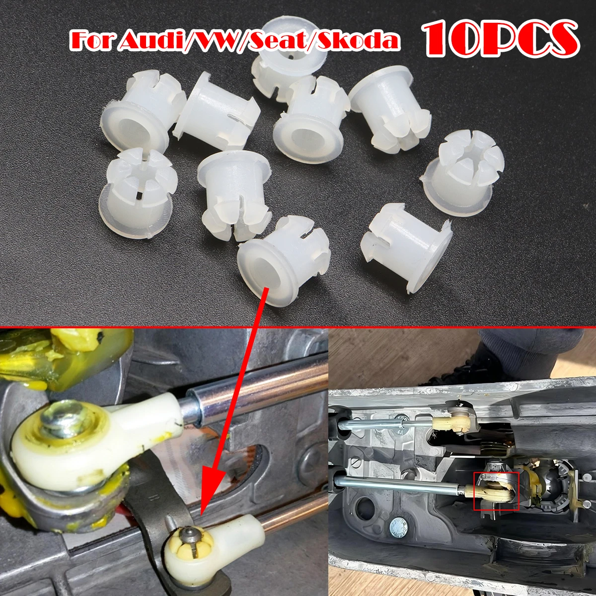 10Pcs MT Gearbox Repair Kit Shifter Cable End Bushing For Audi A3 SEAT ALTEA Skoda FABIA I II OCTAVIA VW GOLF V Selector Lever
10Pcs MT Gearbox Repair Kit Shifter Cable End Bushing For Audi A3 SEAT ALTEA Skoda FABIA I II OCTAVIA VW GOLF V Selector Lever