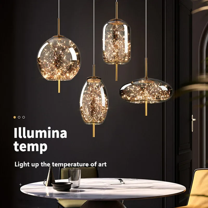 Modern Net Red Bedside Pendant Lamp LED hanglamp Luxury Long Line Personality Art Full Of Stars Hotel Bar Glass Small Chandelier
Modern Net Red Bedside Pendant Lamp LED hanglamp Luxury Long Line Personality Art Full Of Stars Hotel Bar Glass Small Chandelier