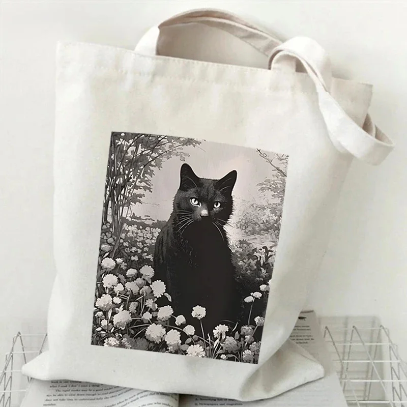 Women's Psychedelic Cat Tote Bag Canvas Dreamcore Aesthetic Shopping Bags Fashion Grunge Animal Unisex Shoulder Bag Handbags
Women's Psychedelic Cat Tote Bag Canvas Dreamcore Aesthetic Shopping Bags Fashion Grunge Animal Unisex Shoulder Bag Handbags