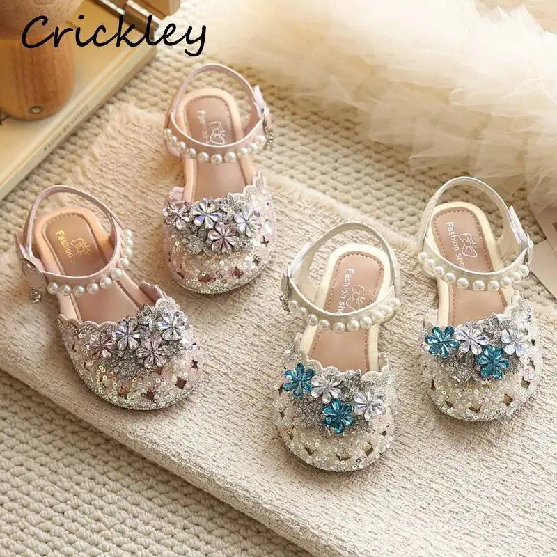 Crystal Flowers Girls Princess Shoes Summer Bling PU Non Slip Kids Flats Shoes Party Hook Loop Children Fashion Sandals
Crystal Flowers Girls Princess Shoes Summer Bling PU Non Slip Kids Flats Shoes Party Hook Loop Children Fashion Sandals