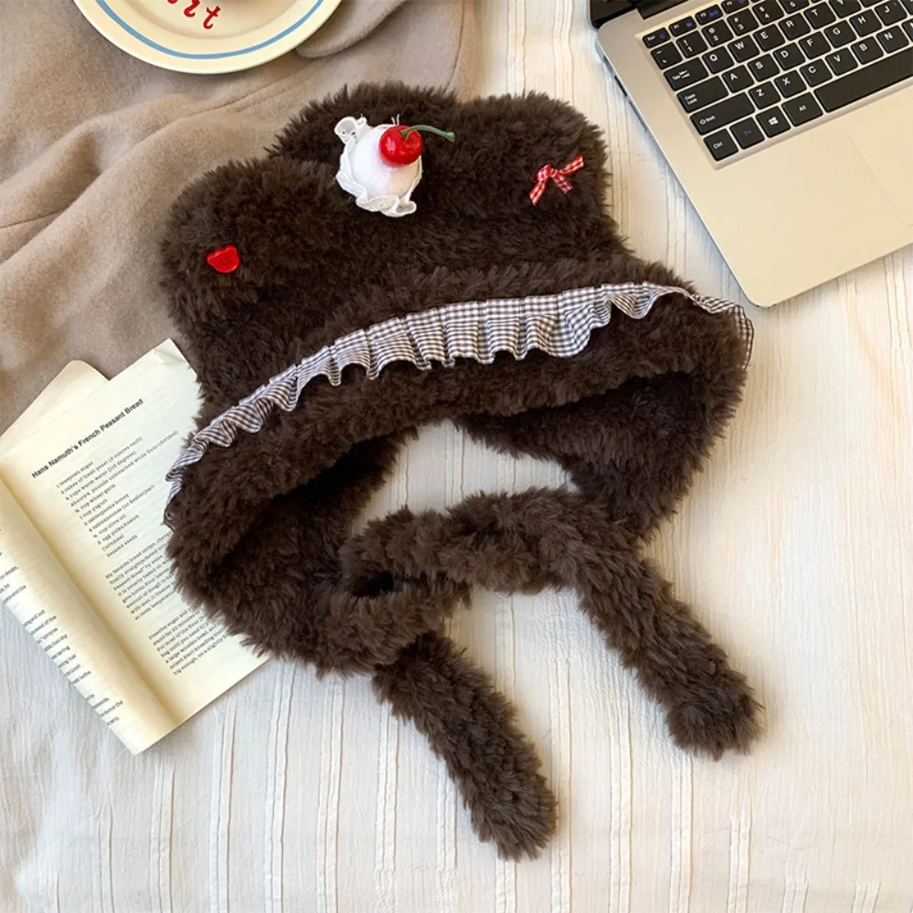 Fashion Warm Thick Knitted Hat Cherry Bow Windproof Beanies Hat Coldproof Cake Bear Pullover Hat Winter Outdoor
Fashion Warm Thick Knitted Hat Cherry Bow Windproof Beanies Hat Coldproof Cake Bear Pullover Hat Winter Outdoor