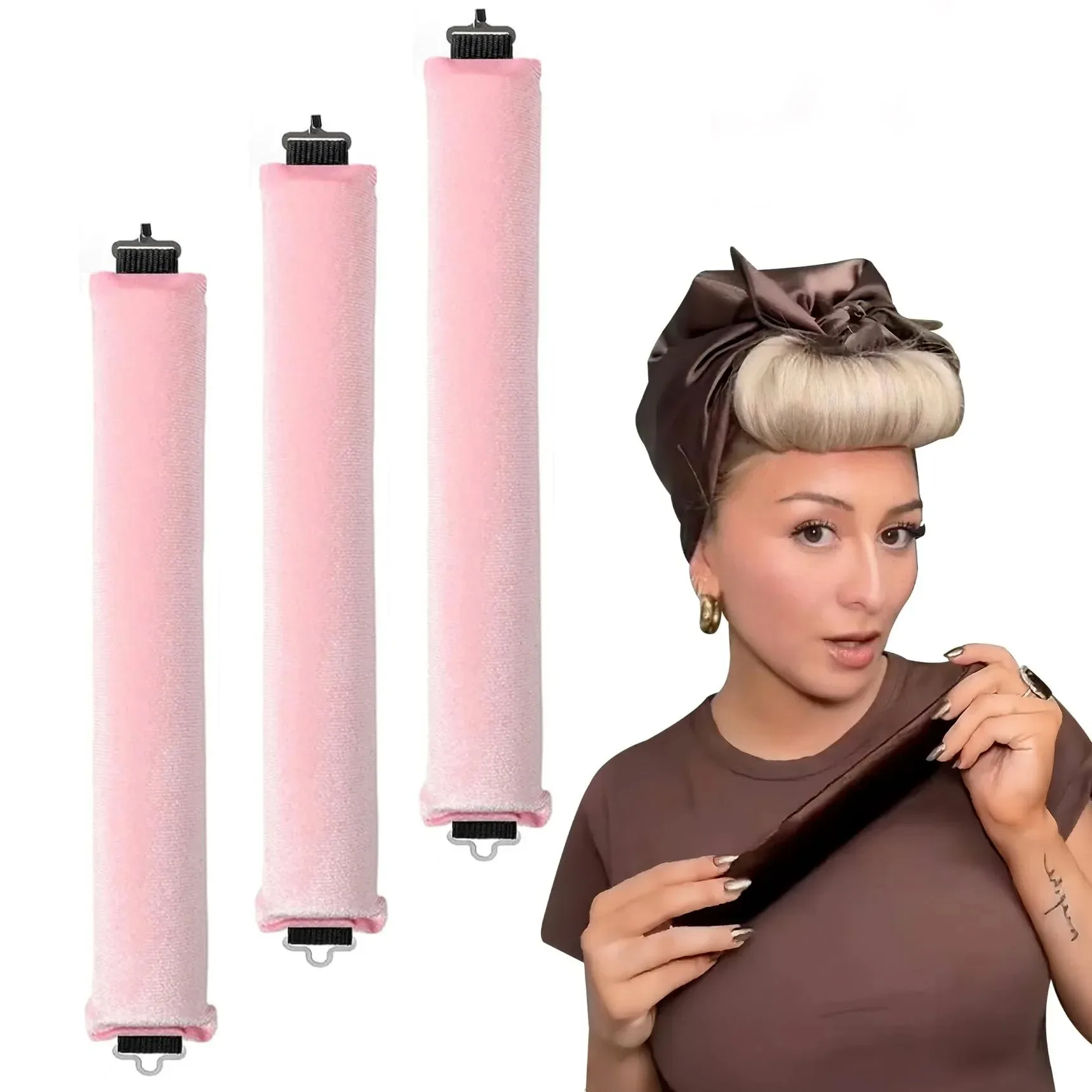 Heatless Hair Curlers Curling Rod Headband No Heat Hair Rollers Lazy Curls with Hook Sleeping Soft Flexi Rod Hair Styling Tools
Heatless Hair Curlers Curling Rod Headband No Heat Hair Rollers Lazy Curls with Hook Sleeping Soft Flexi Rod Hair Styling Tools