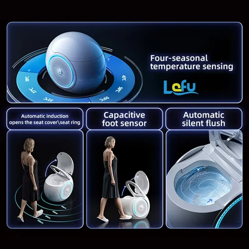 New Trend Creative Egg Shape Intelligent Floor Mounted Water Closet Bathroom Blue Speakers Ceramic Colorful Smart Toilet Commode
New Trend Creative Egg Shape Intelligent Floor Mounted Water Closet Bathroom Blue Speakers Ceramic Colorful Smart Toilet Commode