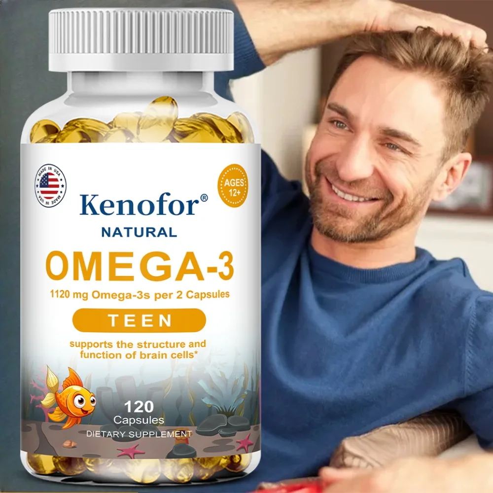 Omega 3 Fish Oil - Relieve Stress, Improve Intelligence, and Support Brain and Nervous System Health, Non-GMO, 120 Capsules
Omega 3 Fish Oil - Relieve Stress, Improve Intelligence, and Support Brain and Nervous System Health, Non-GMO, 120 Capsules