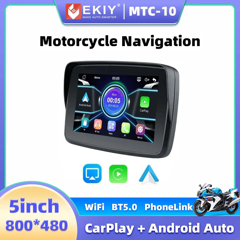 EKIY Motorcycle Navigation Moto Wireless CarPlay&Android Auto Dual Bluetooth Camera Recorder Waterproof IPX7 Screen
EKIY Motorcycle Navigation Moto Wireless CarPlay&Android Auto Dual Bluetooth Camera Recorder Waterproof IPX7 Screen