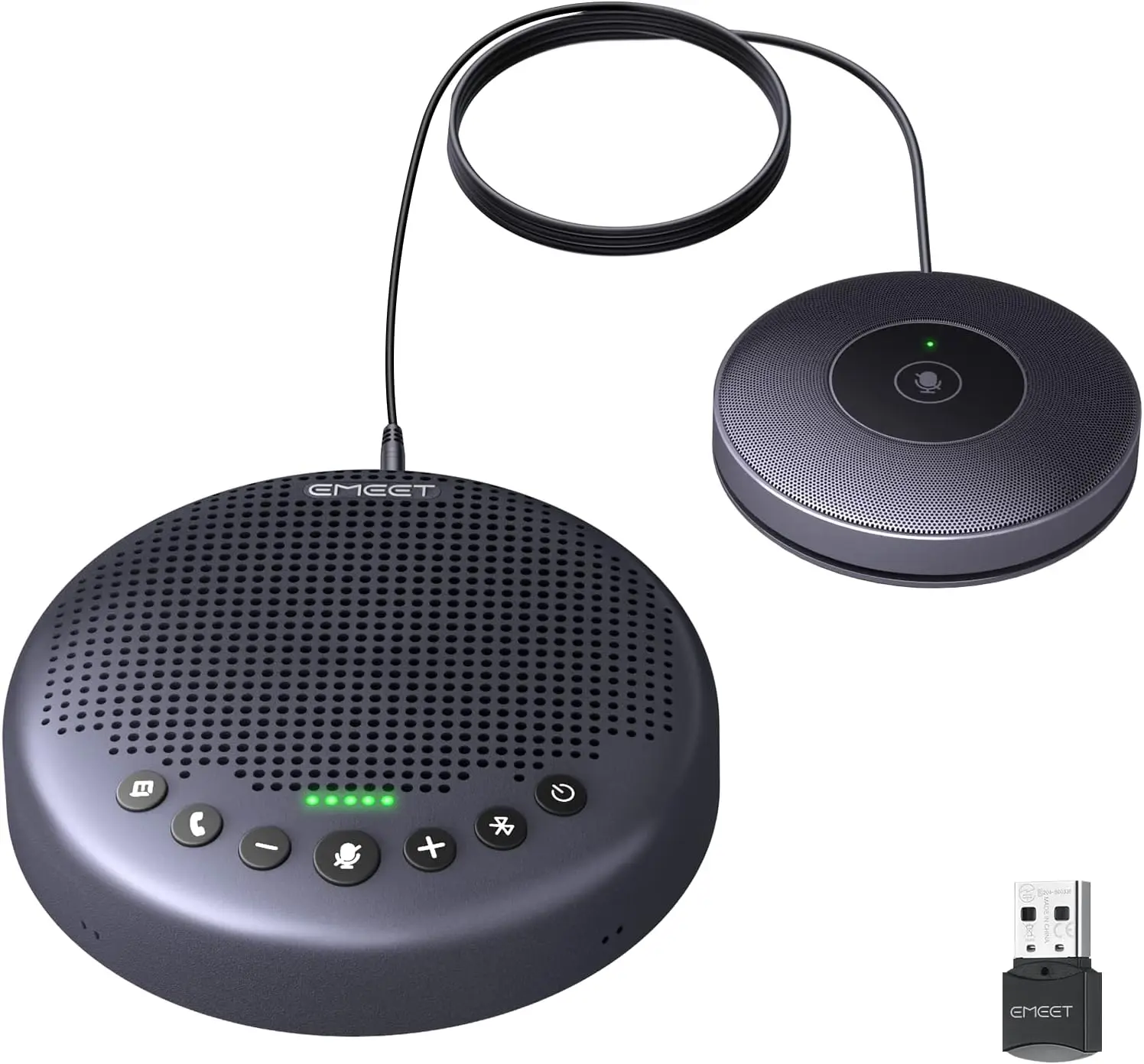 Конференц-спикерфон с 8+1 микрофонами, шумоподавлением, Bluetooth/USB/донглом для 14 человек, последовательное подключение до 25 устройств
Конференц-спикерфон с 8+1 микрофонами, шумоподавлением, Bluetooth/USB/донглом для 14 человек, последовательное подключение до 25 устройств