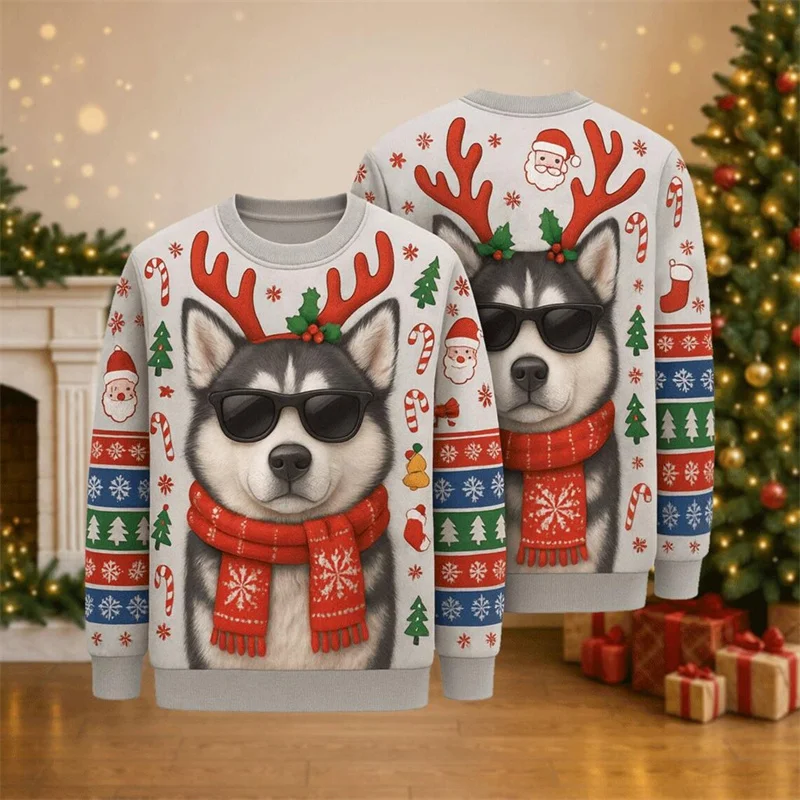 Мужской уродливый рождественский пуловер с забавным Санта-Клаусом и графическим принтом, зимний теплый пуловер, повседневный свободный крой, праздничный свитшот 2026
Мужской уродливый рождественский пуловер с забавным Санта-Клаусом и графическим принтом, зимний теплый пуловер, повседневный свободный крой, праздничный свитшот 2026