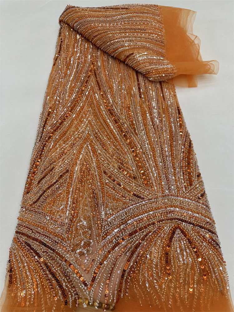 Handmade Beaded Lace Fabric 5 Yards For Wedding Dresses African Tulle Mesh Sequins 2024 High Quality French Sequined Net Bead RF
Handmade Beaded Lace Fabric 5 Yards For Wedding Dresses African Tulle Mesh Sequins 2024 High Quality French Sequined Net Bead RF