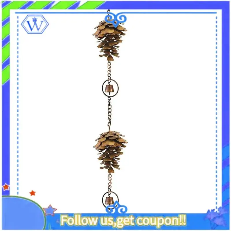 1 PCS Metal Pine Cone Shaped Rain Chain Decorative Hanging Chain Ancient Graffiti Pine Cone Rain Chain Metal Iron Bells
1 PCS Metal Pine Cone Shaped Rain Chain Decorative Hanging Chain Ancient Graffiti Pine Cone Rain Chain Metal Iron Bells