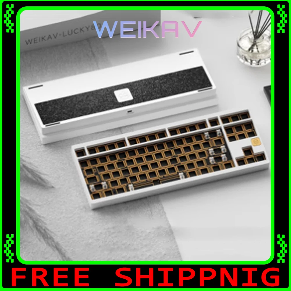 Weikav Lucky80 Mechanical Keyboard Kits Three Mode Wired 2.4G Bluetooth Wireless Gaming Keyboard Kit Customized Aluminium Alloy
Weikav Lucky80 Mechanical Keyboard Kits Three Mode Wired 2.4G Bluetooth Wireless Gaming Keyboard Kit Customized Aluminium Alloy