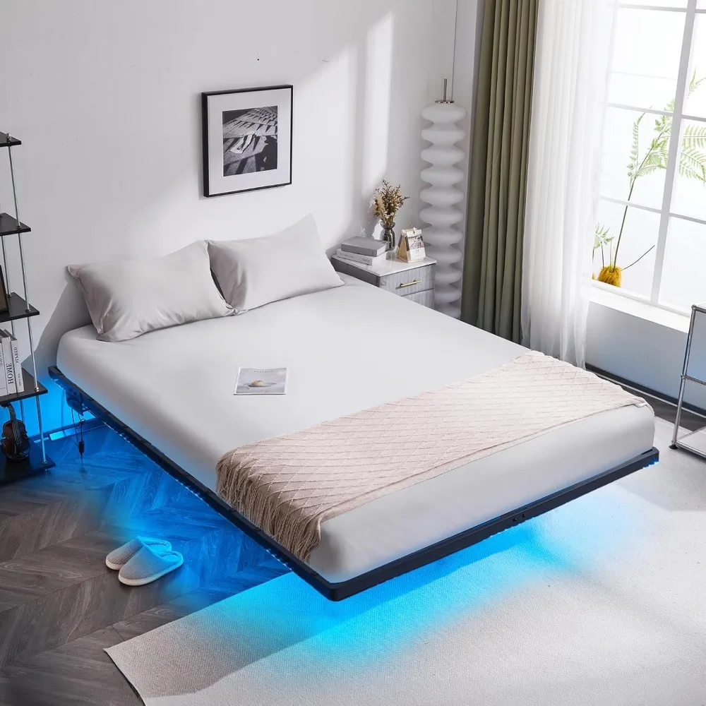 VINGLI Floating Bed Frame Full with USB Charging Station/LED Lights, 14'' Platform Bed Frame Full Size Heavy Duty Metal Bed, No
VINGLI Floating Bed Frame Full with USB Charging Station/LED Lights, 14'' Platform Bed Frame Full Size Heavy Duty Metal Bed, No