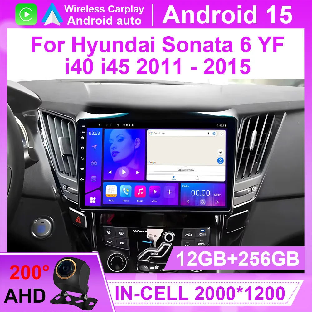 Android 15 For Hyundai Sonata 6 YF 2009-2014 Multimedia Carplay Auto Car Head Unit Player GPS Navigation DVD NO 2DIN Dash cam
Android 15 For Hyundai Sonata 6 YF 2009-2014 Multimedia Carplay Auto Car Head Unit Player GPS Navigation DVD NO 2DIN Dash cam