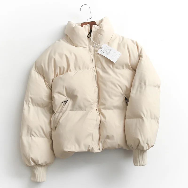 G741 Pure Color Collar Zipper Loose Shoulder Insert Long Sleeve Winter Style Anti-Aging Outerwear Women Cotton Jacket
G741 Pure Color Collar Zipper Loose Shoulder Insert Long Sleeve Winter Style Anti-Aging Outerwear Women Cotton Jacket