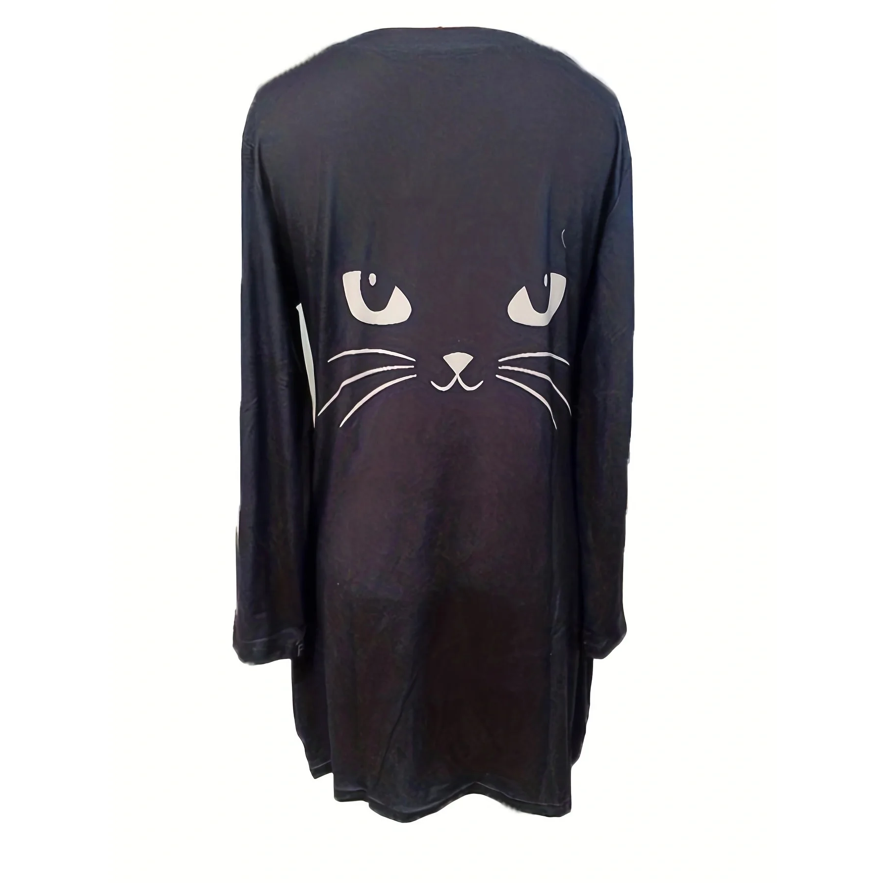 2023 Autumn New Solid Color Sweater Round Neck Long Sleeve Pocket Women's Printed Cat Cute Dress
2023 Autumn New Solid Color Sweater Round Neck Long Sleeve Pocket Women's Printed Cat Cute Dress